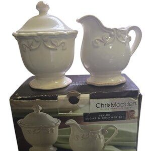 Chris Madden Sugar and Creamer Set